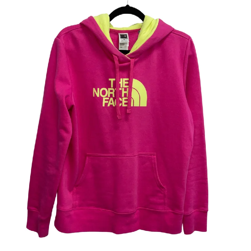 Athletic Sweatshirt Hoodie By The North Face In Pink & Yellow, Size: L Masculine Men's Thick