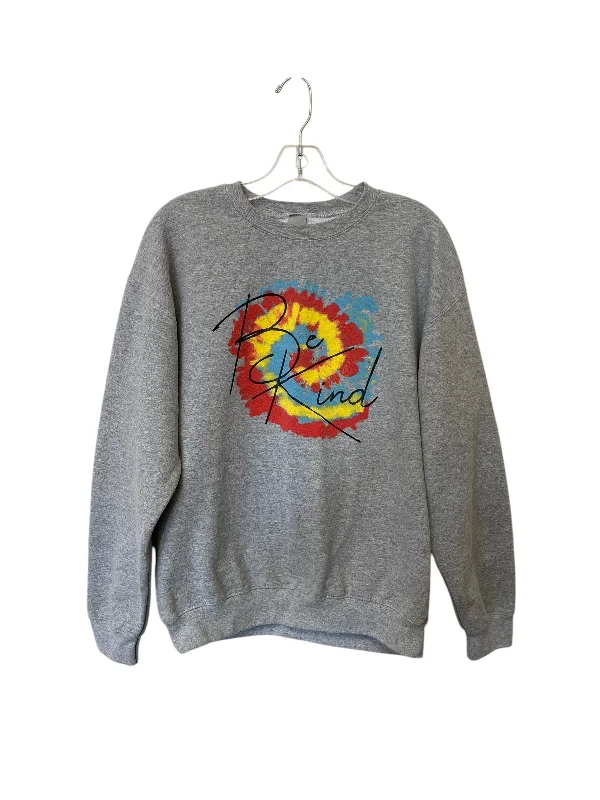 Sweatshirt Crewneck By Gildan In Grey, Size: M Cool Men's Skate