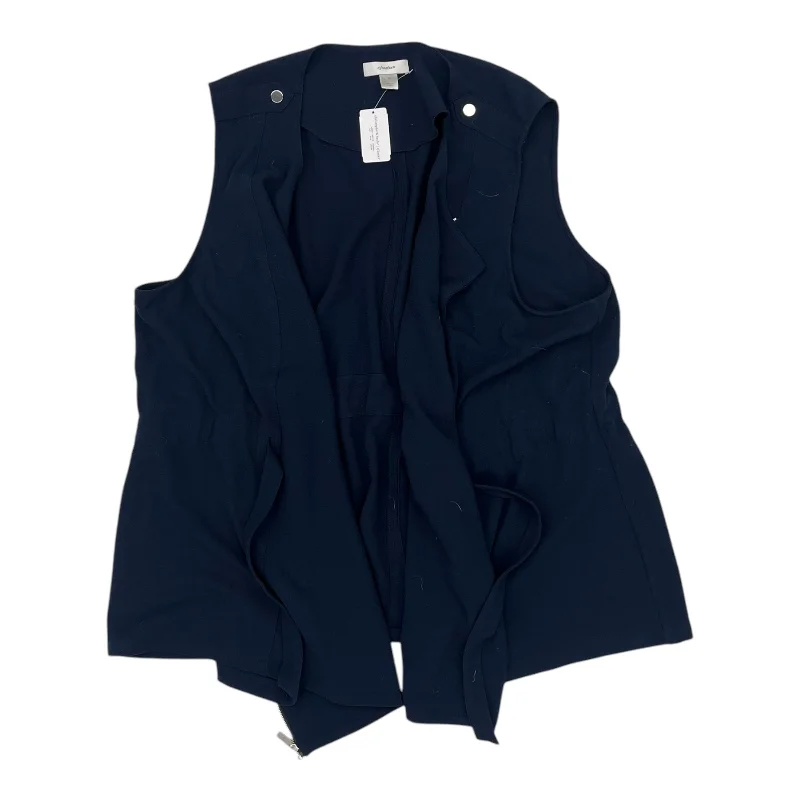Vest Other By Cj Banks In Navy, Size:3X Monochromatic Office Style