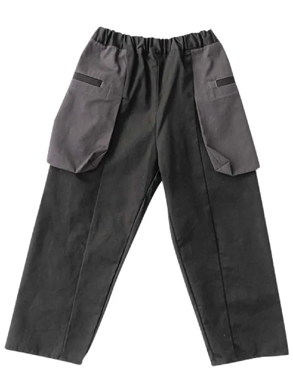 Black Pocket Pants Hip Men's Urban