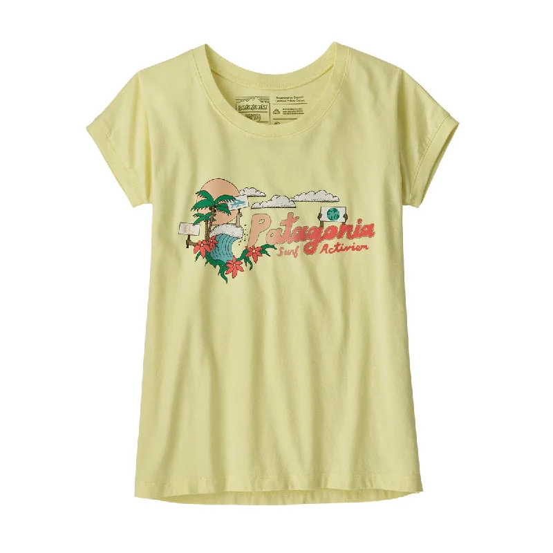 Girls' Regenerative Organic Certified Cotton Graphic T-Shirt Monochromatic Office Style