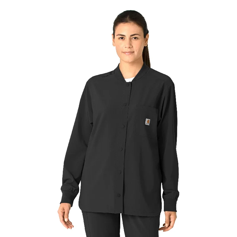 Carhartt Force Cross-Flex Women's Shirt Jacket - Black Artistic Men's Hand