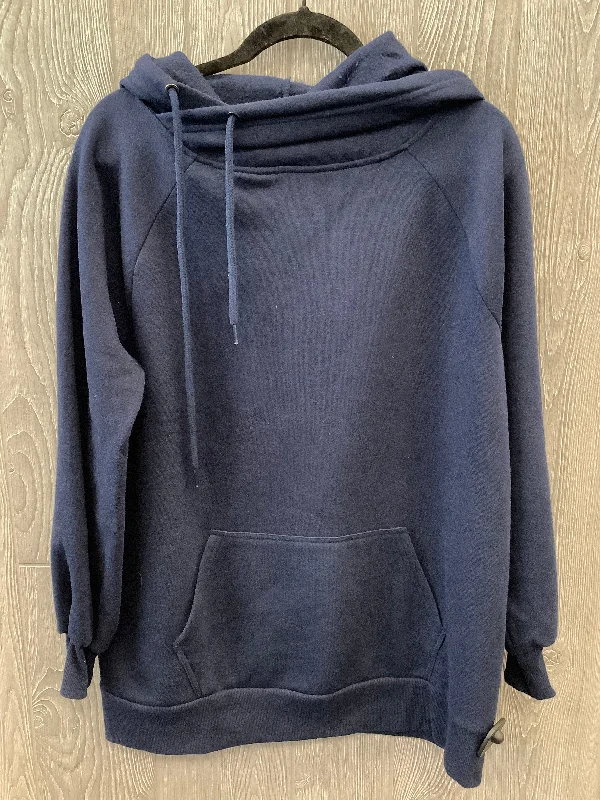 Athletic Sweatshirt Hoodie By Zenana Outfitters In Blue, Size: M Beach