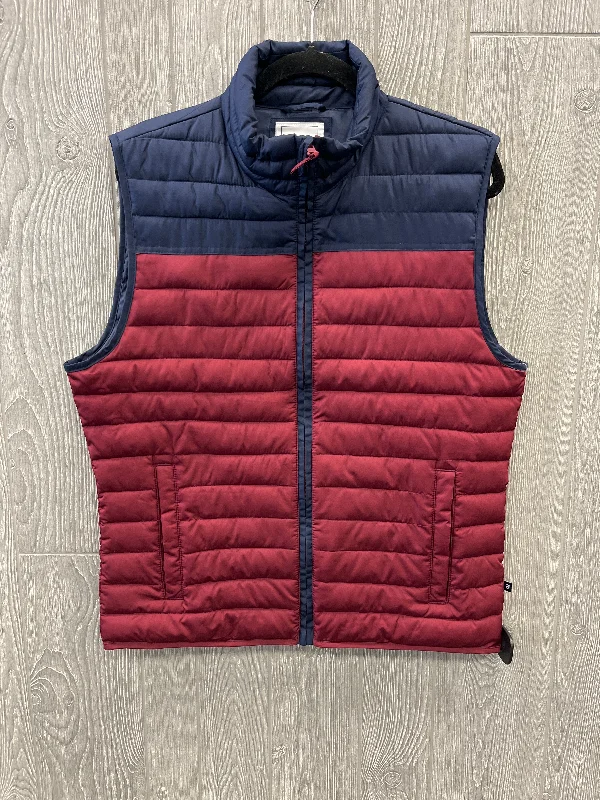 Vest Puffer & Quilted By Gap In Blue & Red, Size: M Sporty Men's Athleisure 