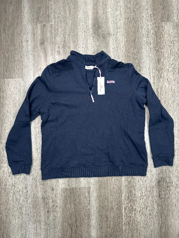 Sweatshirt Collar By Vineyard Vines In Blue, Size: Xl Refined Men's European