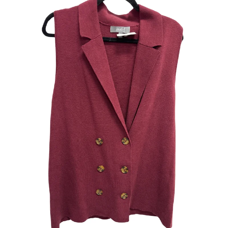 Vest Sweater By Marled In Maroon, Size: Xl Cool Men's Skate