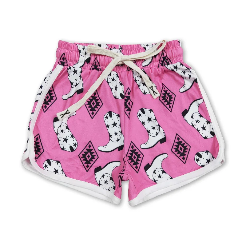 Pink boots aztec western baby girls summer shorts Elegant Men's Cashmere