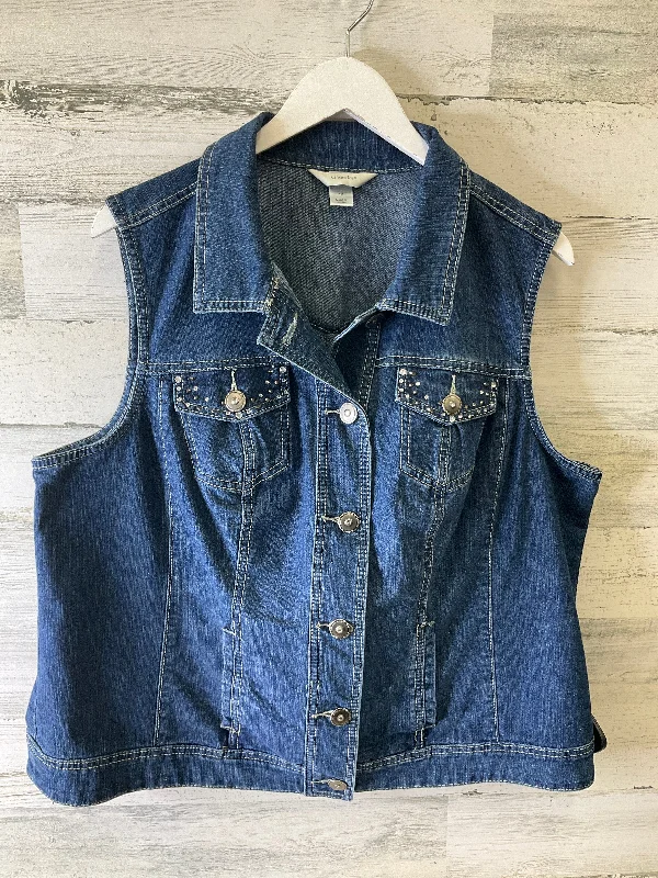 Vest Other By Cj Banks In Blue Denim, Size: 1x Elegant Men's Formal 