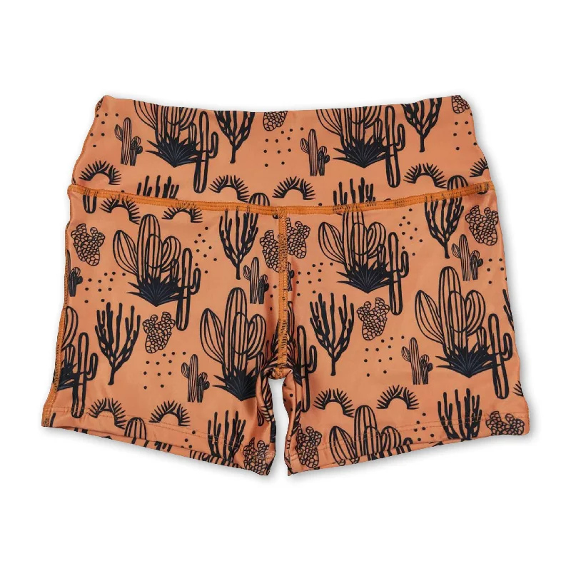 Brown cactus baby girls summer shorts Cclassic Men's Tweed