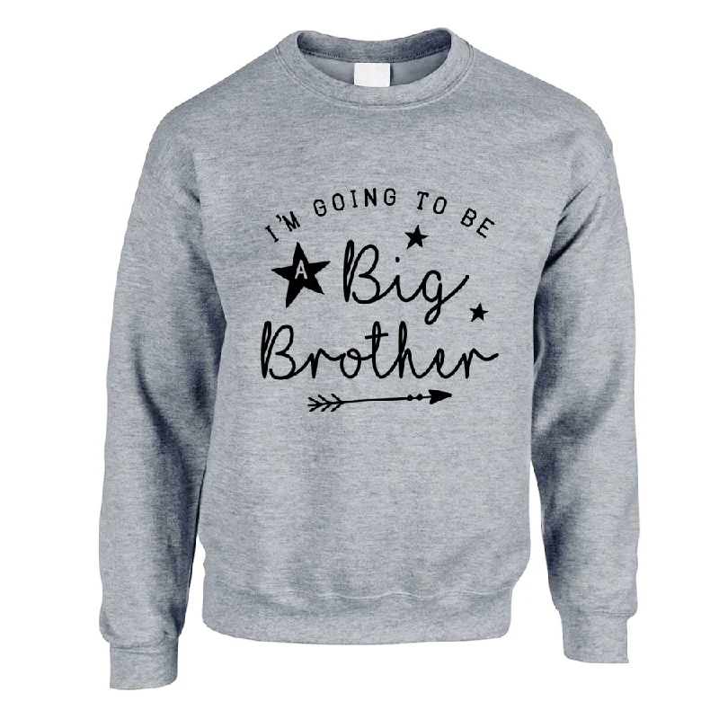 Going To Be A Big Brother Star Sweatshirt Sporty Men's Tennis