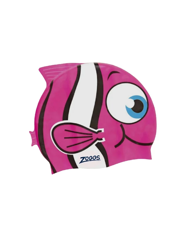 Junior Silicone Character Swim Cap Modern Men's Geometric