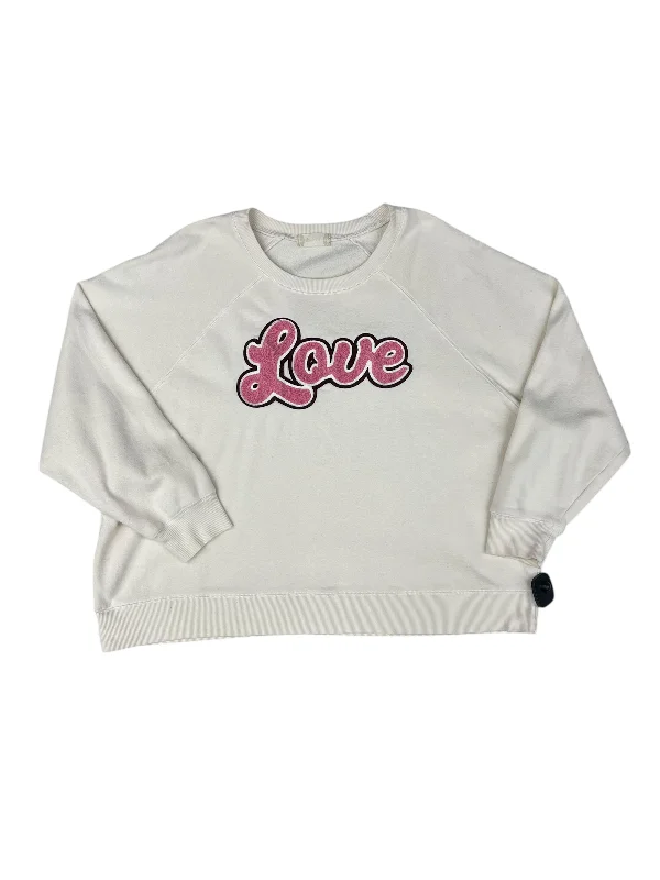 Sweatshirt Crewneck By Altard State In Cream & Pink, Size: L Casual Men's Short