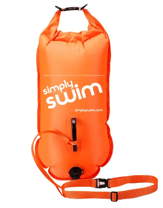 Fluorescent Swim Safety Buoy & Tow Float - Integral 28L Dry Bag Trendy Men's Bucket