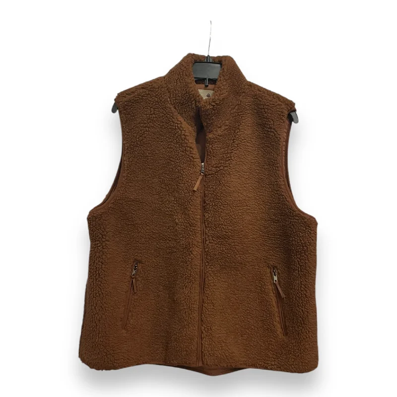 Vest Faux Fur & Sherpa By Cmc In Brown, Size: Xl Sleek Men's Metallic