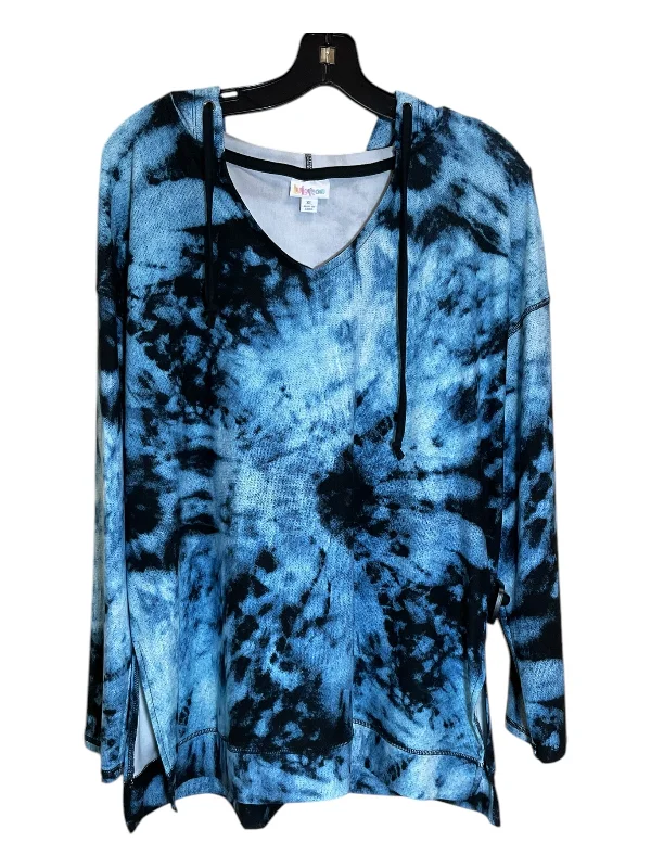 Sweatshirt Hoodie By Lularoe In Blue, Size: L Sporty Men's Athleisure 