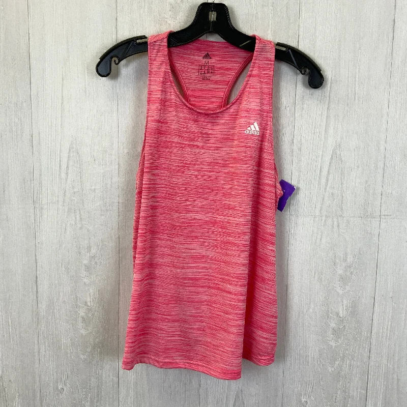 Athletic Tank Top By Adidas In Pink, Size: M Edgy Men's Punk