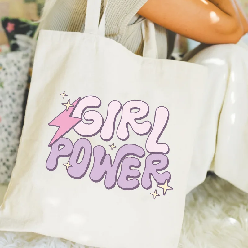 Girl Power Canvas Tote Bag Tough Men's Tactical