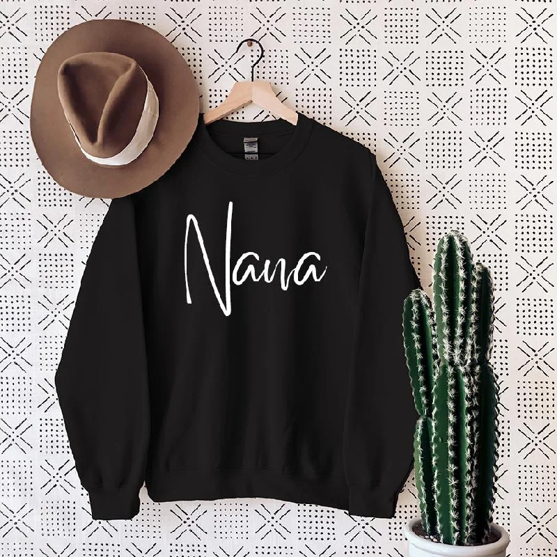 Nana Wave Script Sweatshirt Laid