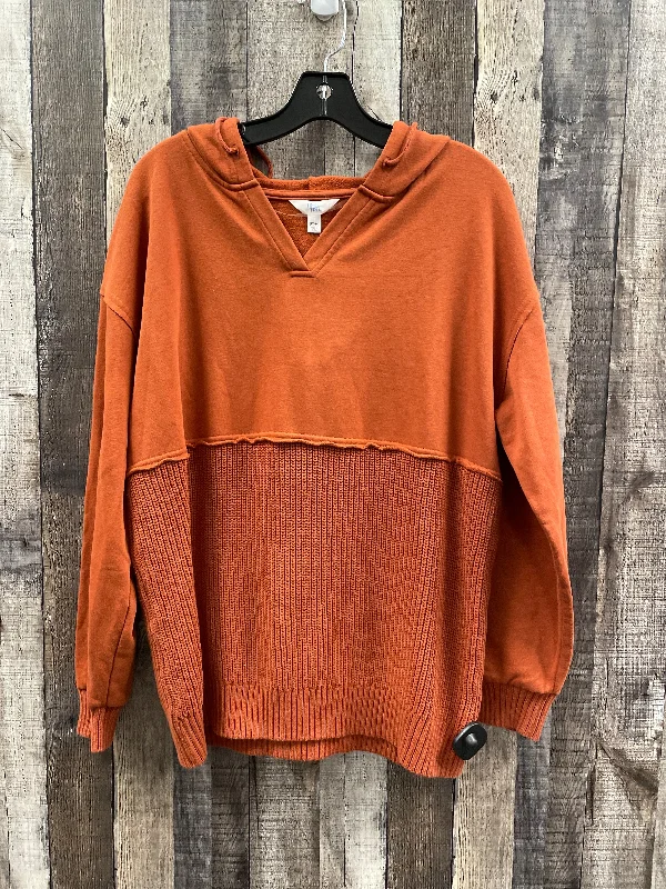 Sweatshirt Hoodie By Time And Tru In Orange, Size: L Business