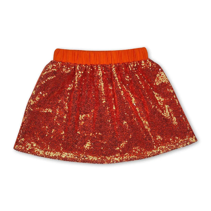 Orange sequin lining kids girls fall skirt Hip Men's Urban