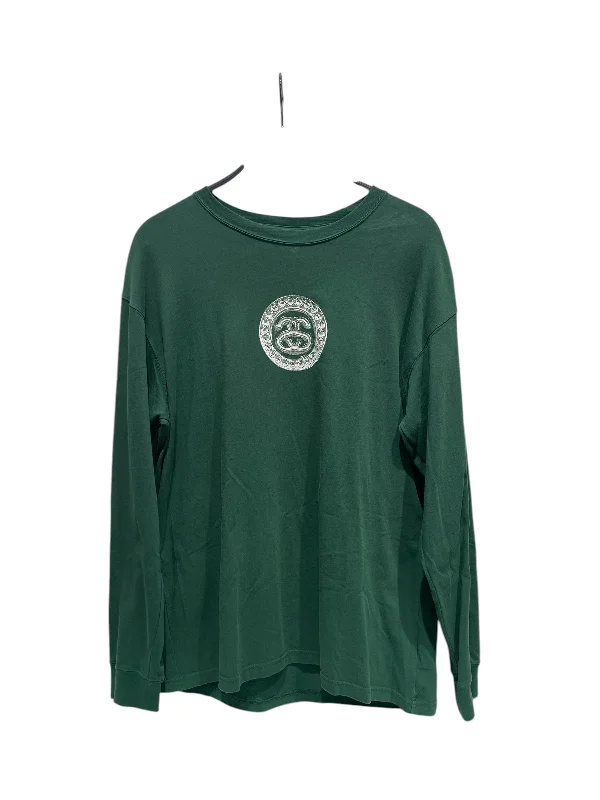 STUSSY/LS T-Shirt/L/Cotton/GRN/ Tough Men's Tactical