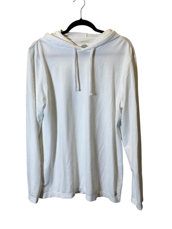 Athletic Sweatshirt Collar By Tek Gear In White, Size: L Business