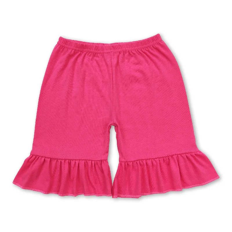 Hot pink ruffle baby girls summer shorts Dynamic Men's Glow