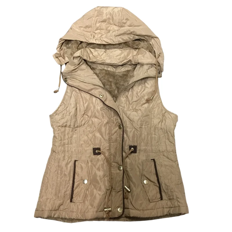 Vest Puffer & Quilted By Love Tree In Brown, Size: M Sharp Men's Italian
