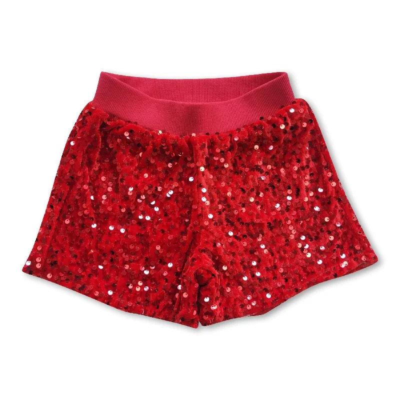 Red sequin lining baby girls shorts Masculine Men's 