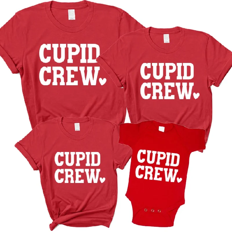 Cupid Crew Matching Red T-Shirts & Baby Vest Sophisticated Men's 