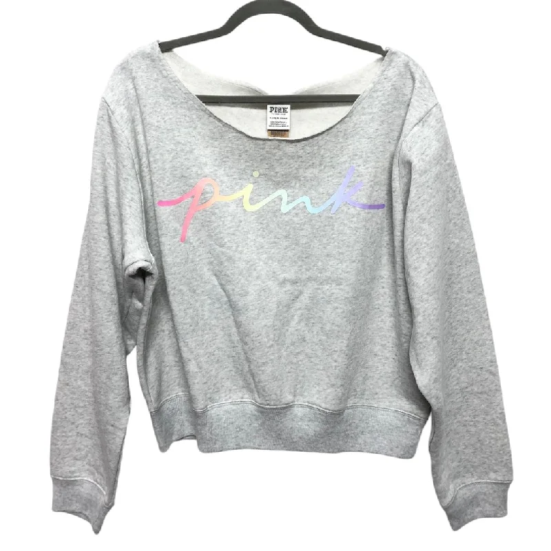 Sweatshirt Crewneck By Pink In Grey, Size: Xl Cool Men's Skate