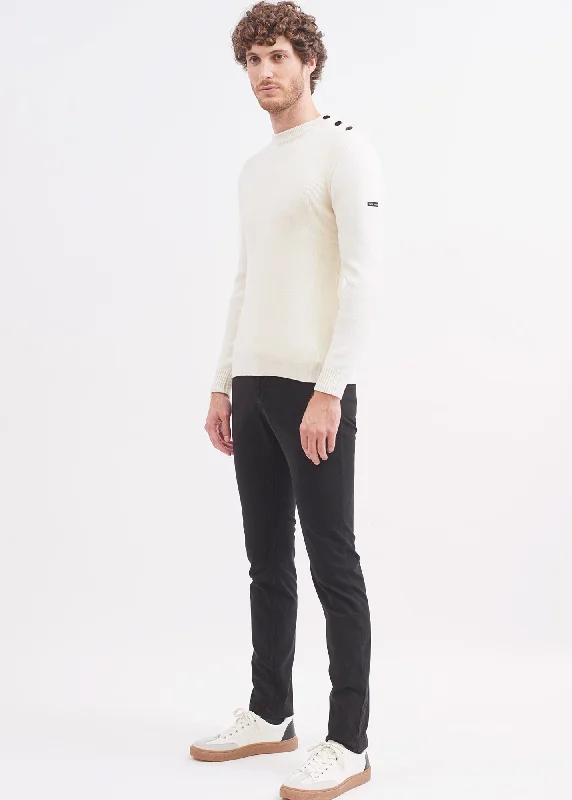 Voile Hiver chino pants - in stretch cotton twill (NOIR) Refined Men's Classic 