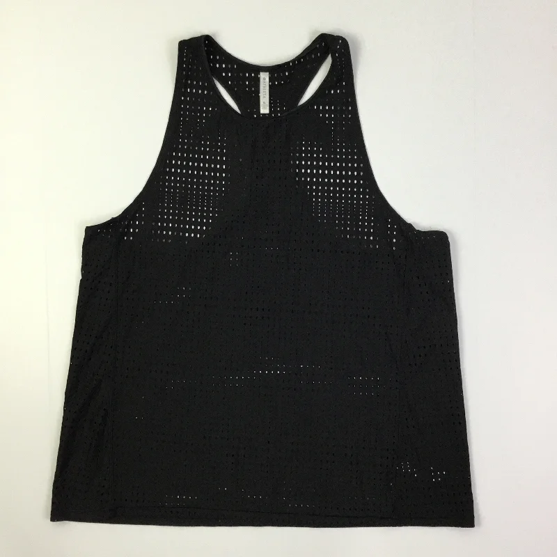Athletic Tank Top By Athleta In Black, Size: Xl Casual Men's Loose