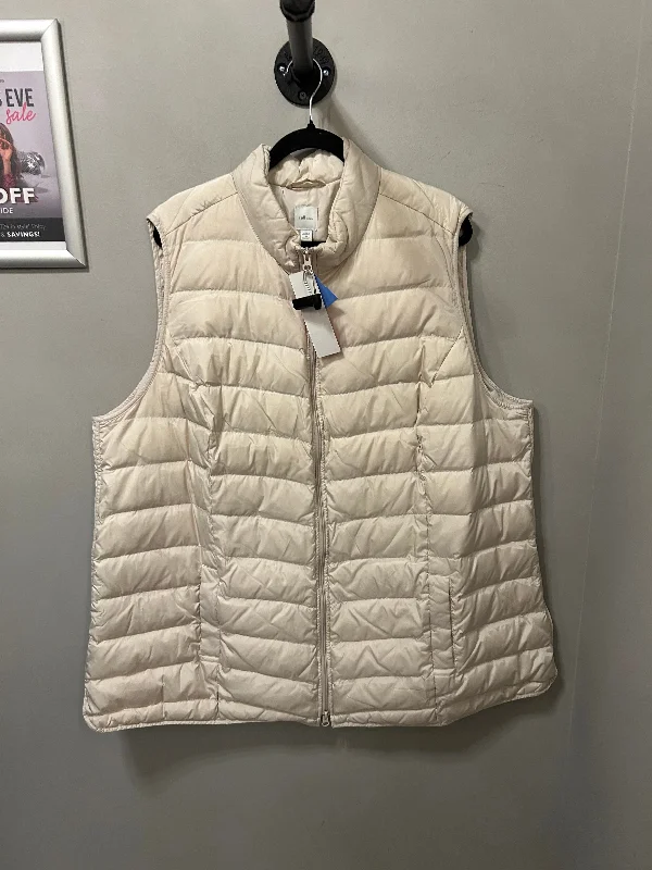 Vest Puffer & Quilted By J. Jill In Cream, Size: 4x Polished Men's Silk