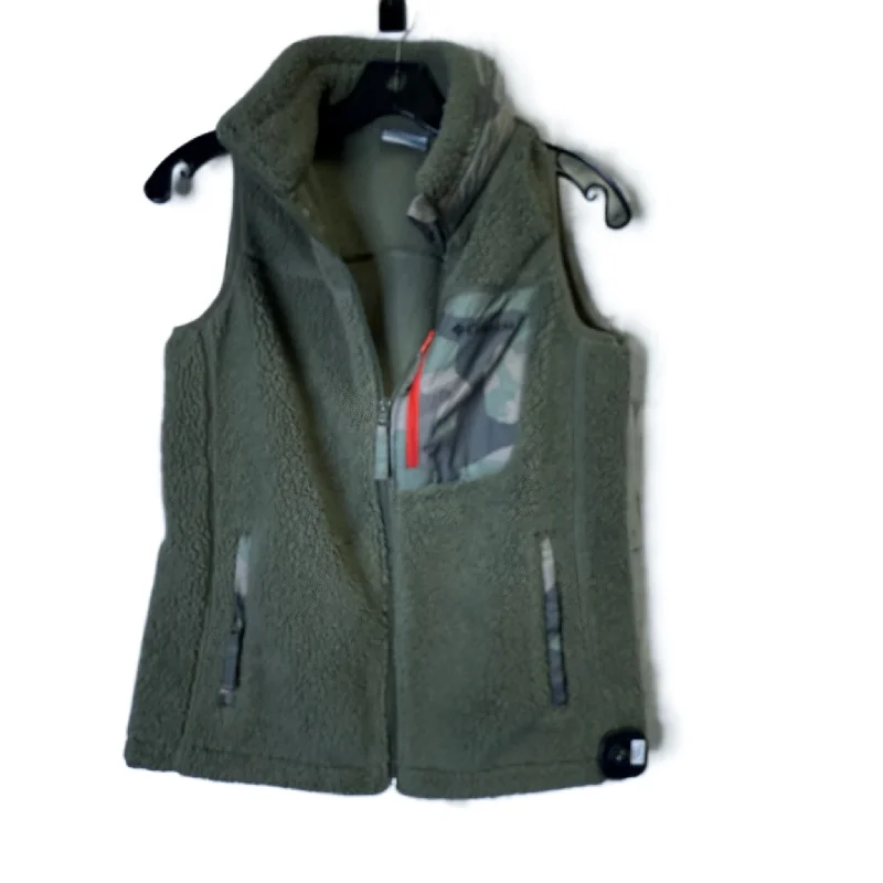 Vest Faux Fur & Sherpa By Columbia In Green, Size: Xs Unique Men's Upcycled