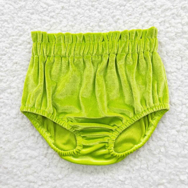 SS0101 Green Velvet Girls Bummies Shorts Classic Men's Pin