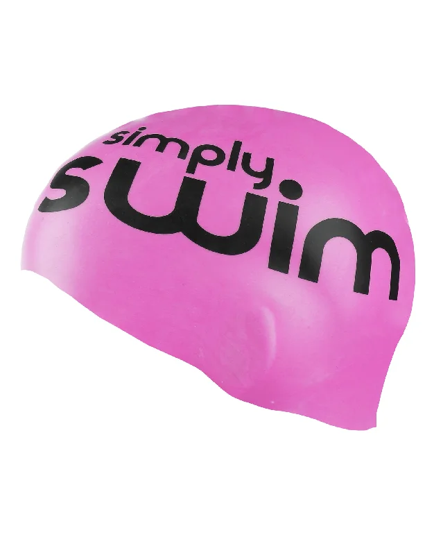 Silicone Swim Cap - High Vis Pink Trendy Men's Scandinavian